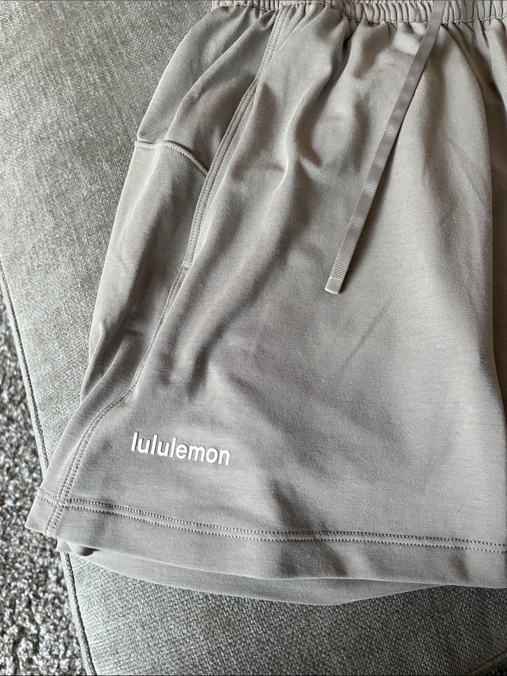 Lululemon Taupe Performance Shorts with Drawstring size 6